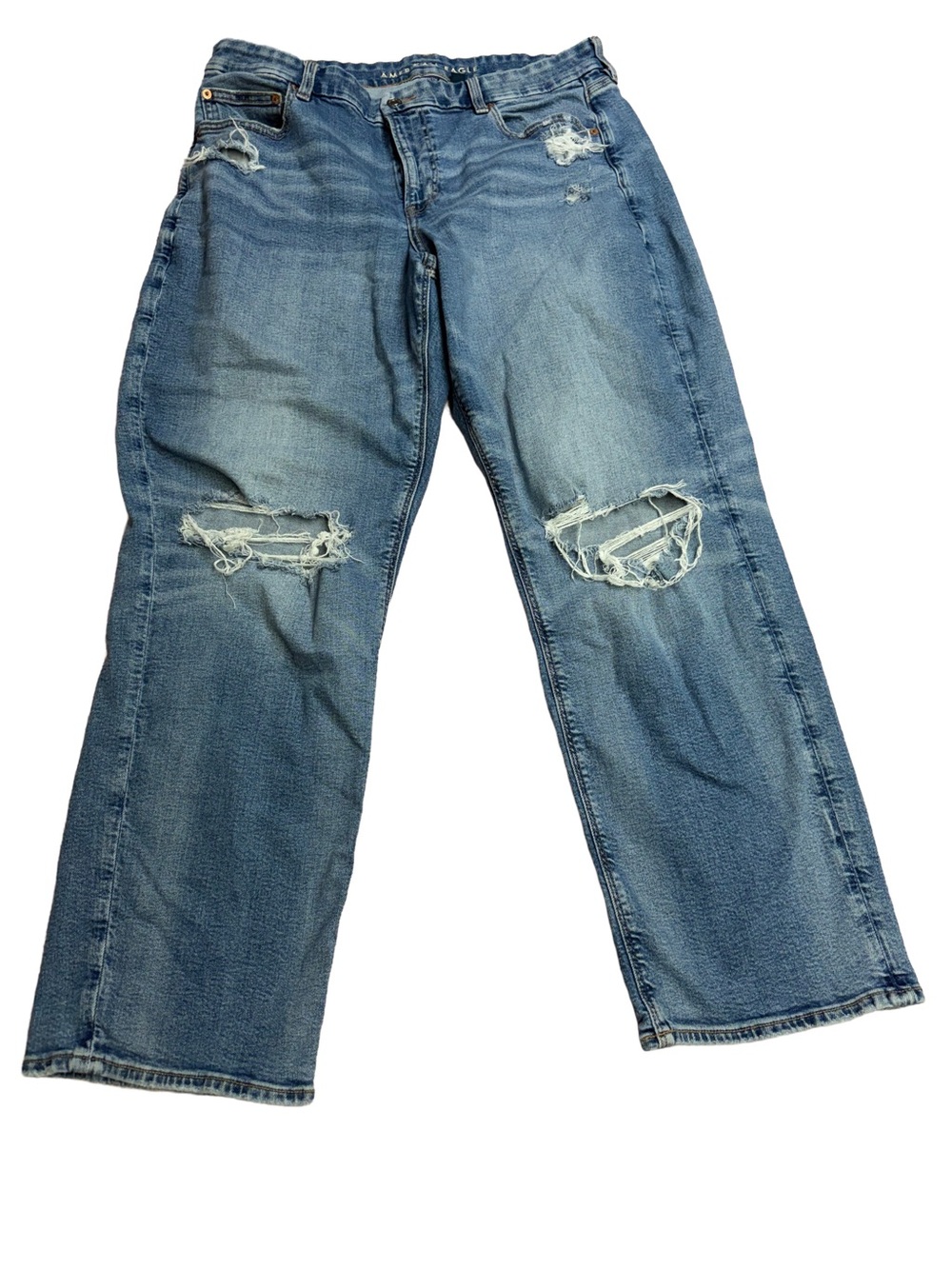 American Eagle Outfitters Women’s Curvy Straight Distressed Jeans- Size 18